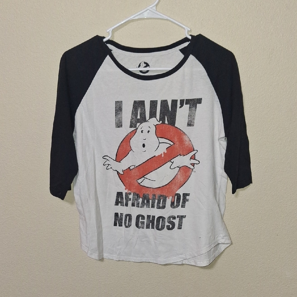 Ghostbusters Black and White Raglan Tee